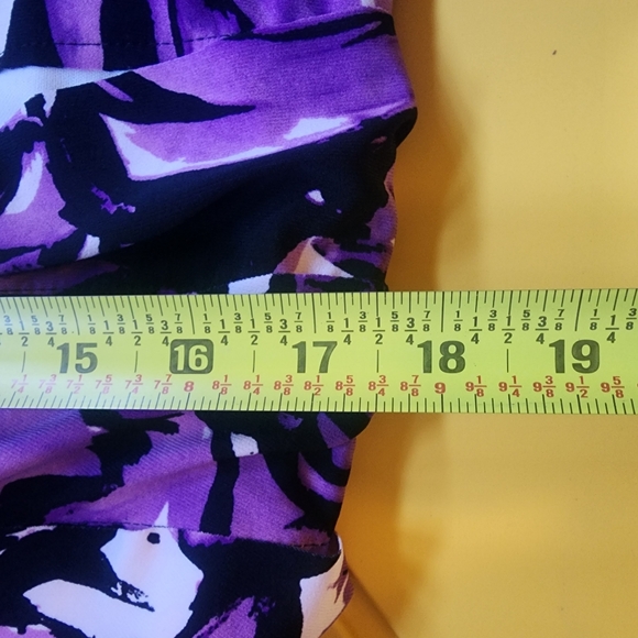 Jones New York Dress Womens 6P Purple Orchid Multi Sheath Sleeveless Ruched - Picture 14 of 14